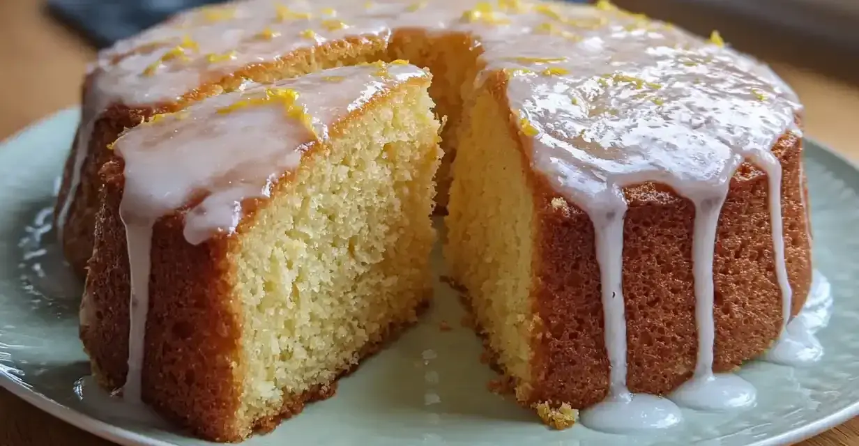En saftig sockerkaka med glasyr och citronskal. Perfekt att frysa in för senare njutning.
