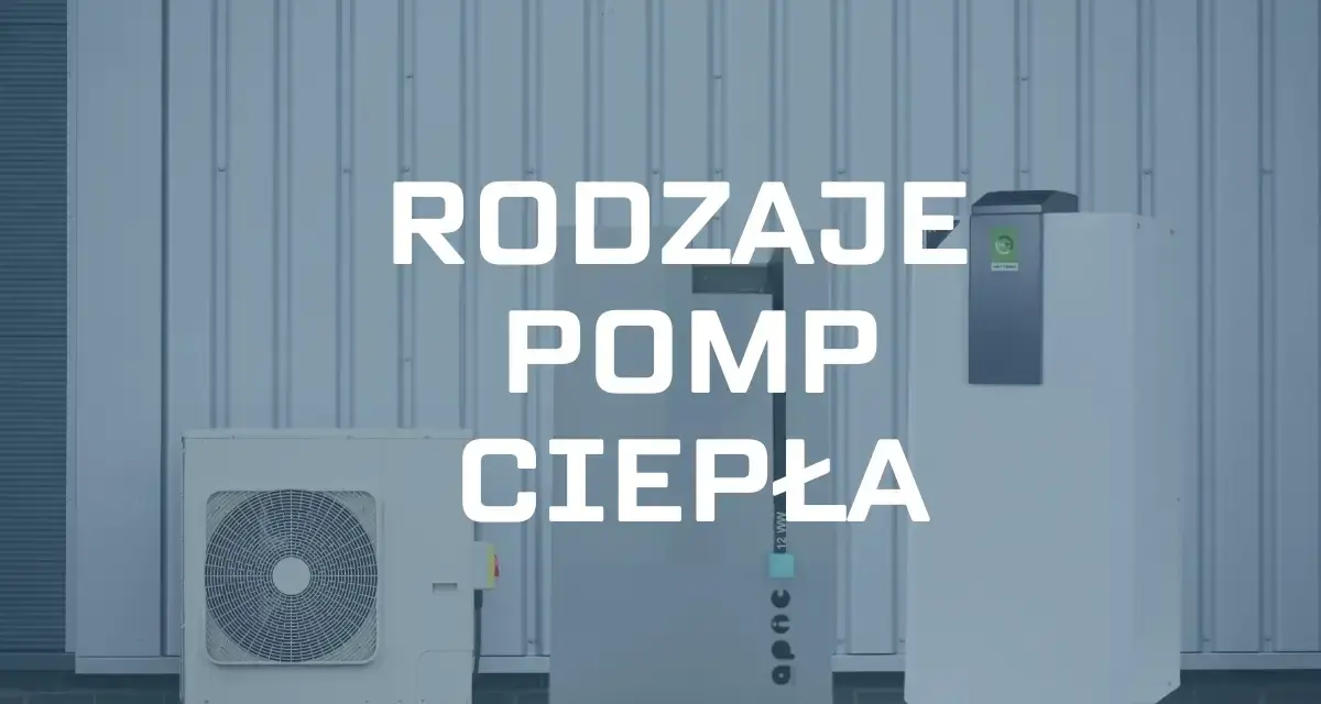 Trzy urządzenia, które prezentują różne rodzaje pomp ciepła, stoją przed budynkiem.