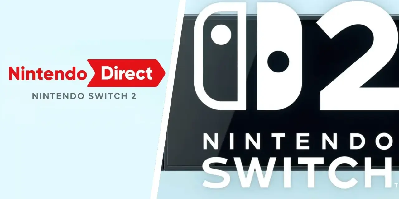 Anuncio de Nintendo Direct para Nintendo Switch 2, mostrando el logo de la consola y el texto "Nintendo Direct".