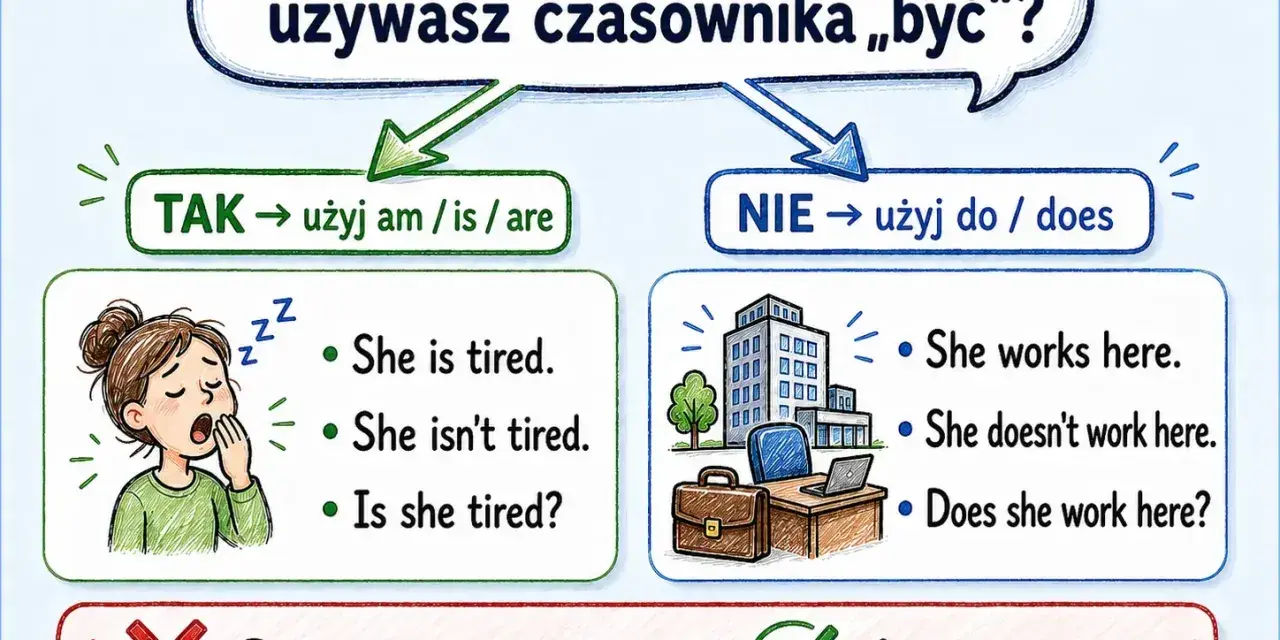 Nauka angielskiego: kiedy używać "am/is/are", a kiedy "do/does". Czasownik "być" to kluczowa część mowy!