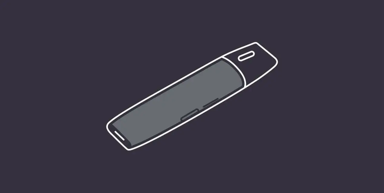 Dispositivo moderno, similar a un bolígrafo, que nos hace preguntar quién inventó el vaper.