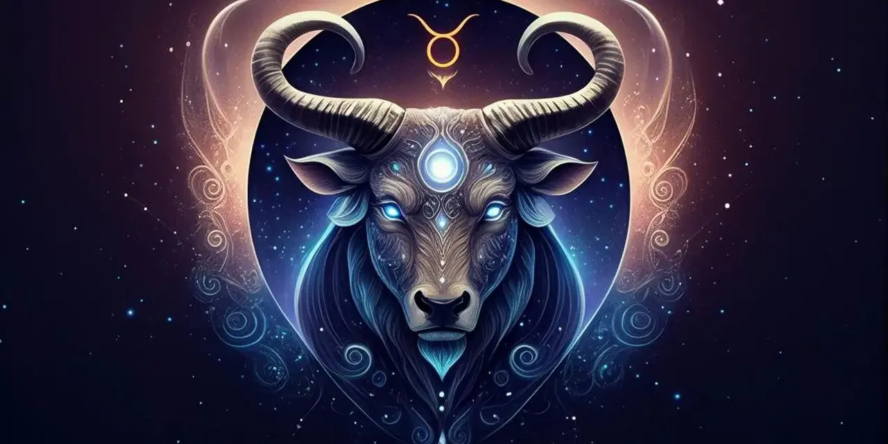 Byk od 20 kwietnia do 20 maja. Mistyczny byk z gwiazd, symbol zodiaku.