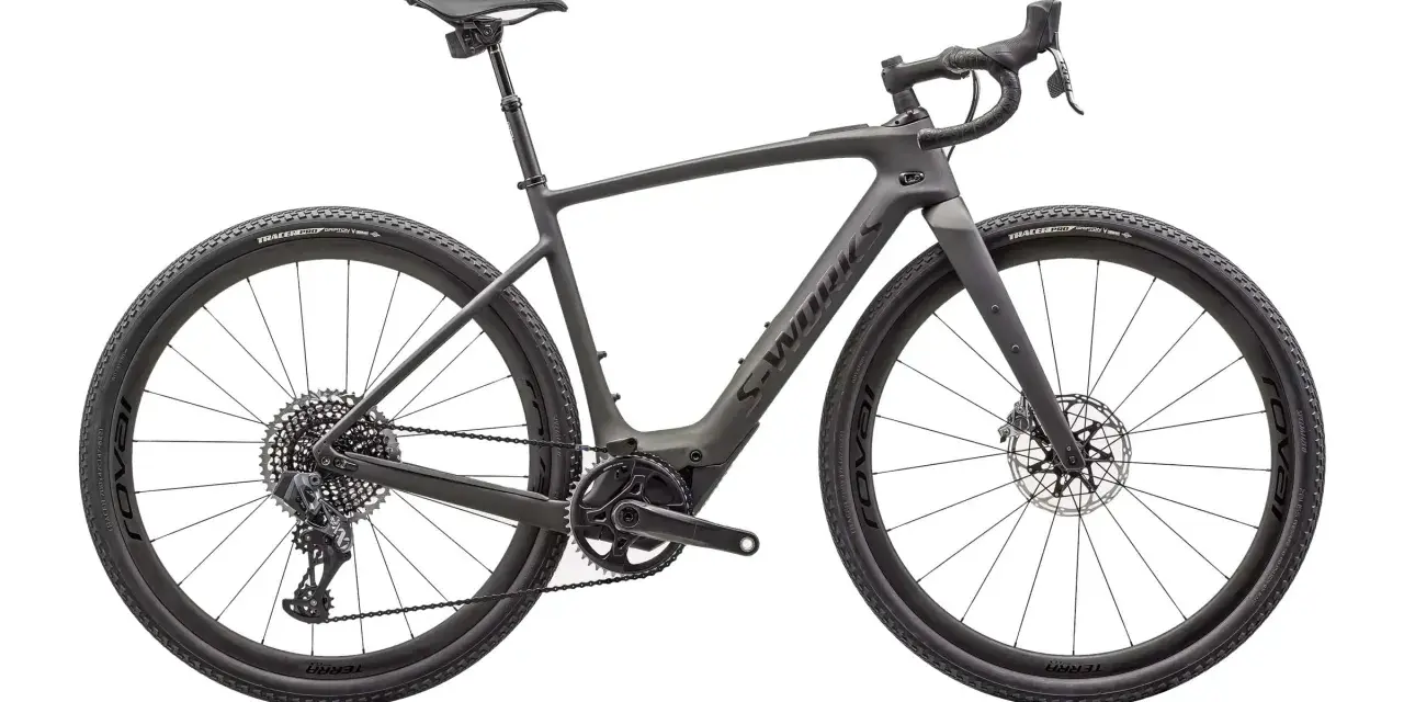 A sleek, dark grey gravel bike, showcasing one of the versatile types of bikes built for adventure.