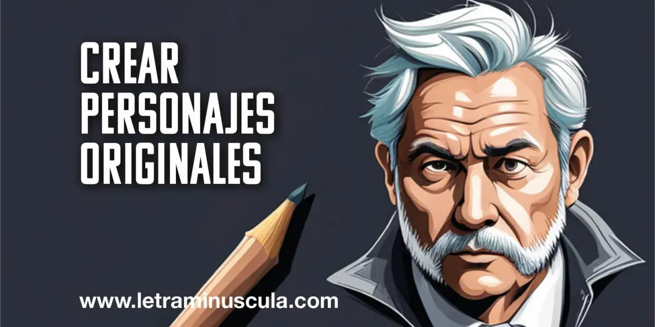 Un lápiz apunta a un hombre mayor con barba y cabello blanco, listo para ser un creador de personajes originales.