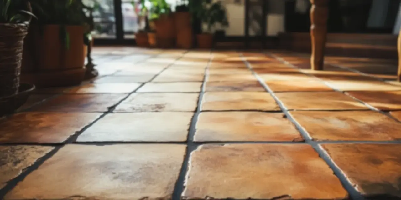 Un sol en tomettes chauffé par le soleil. Apprenez comment entretenir des tomettes pour qu'elles gardent leur éclat naturel.
