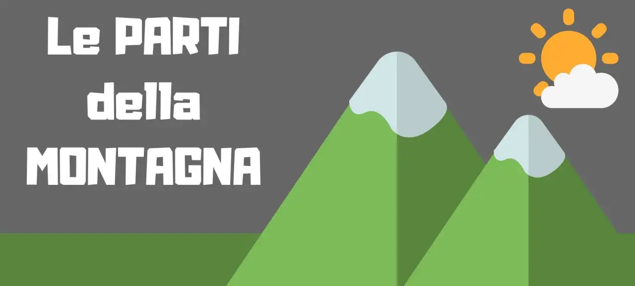 Le parti della montagna: un sole splende su cime innevate e verdi pendii, come un piede di montagna pronto per l'avventura.