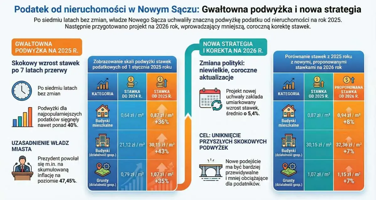 Podatek od nieruchomości 2026: Stawki, obliczenia i terminy płatności