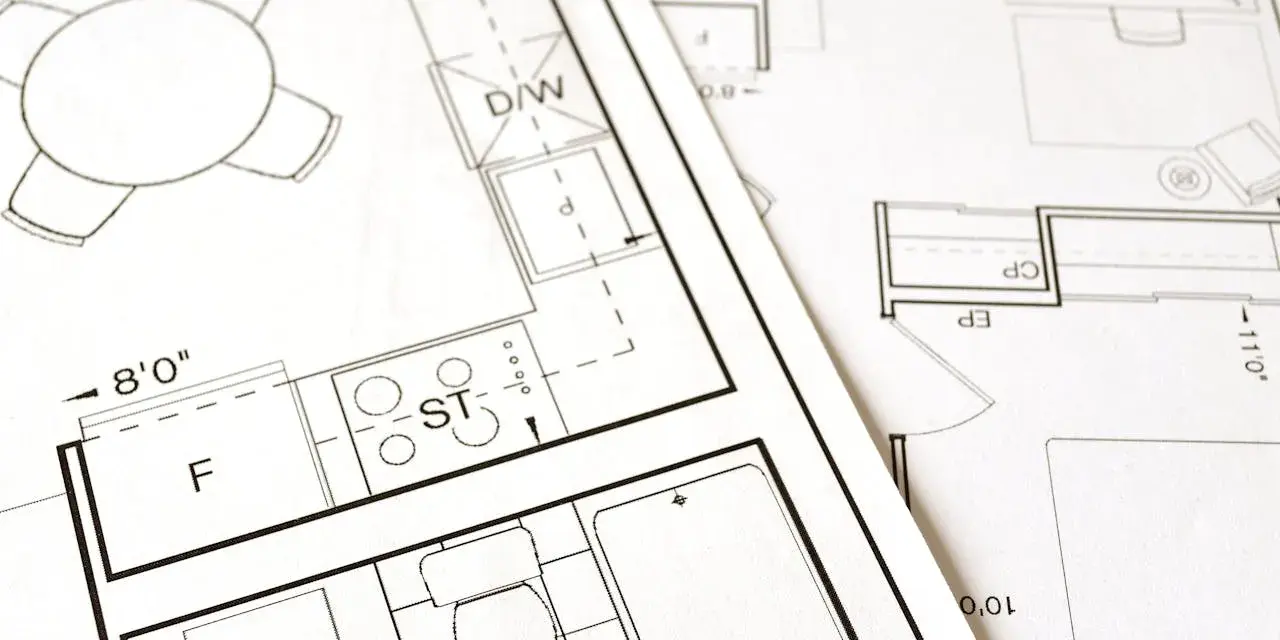Plany architektoniczne pokazują kuchnię, łazienkę i pokoje. Zastanawiasz się, ile kosztuje adaptacja projektu?