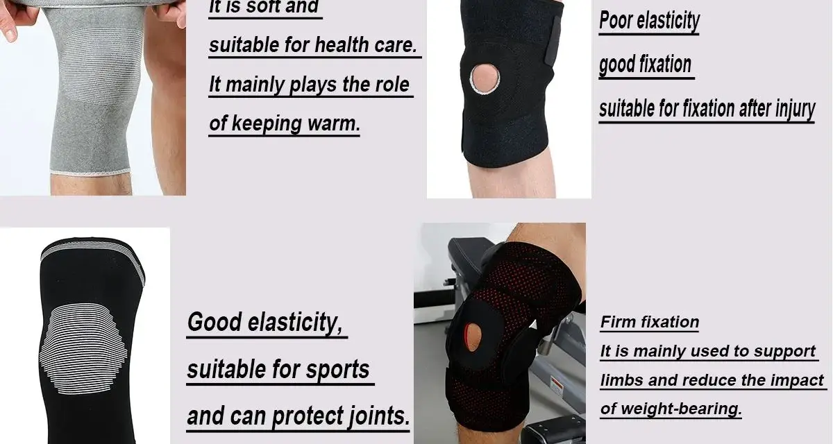 Genouillères variées : certaines douces pour le soin, d'autres élastiques pour le sport. Peut-on porter une genouillère toute la journée ? Cela dépend de son usage.