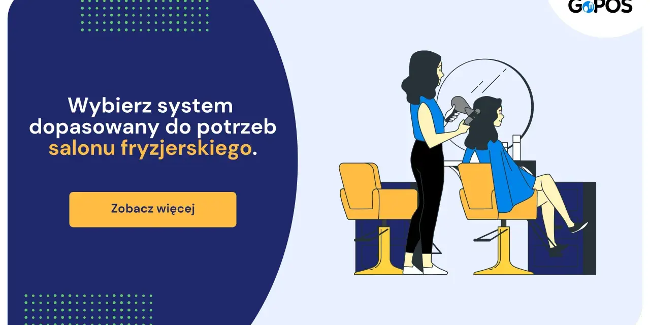 System dopasowany do potrzeb salonu fryzjerskiego. Stylistka suszy włosy klientce.