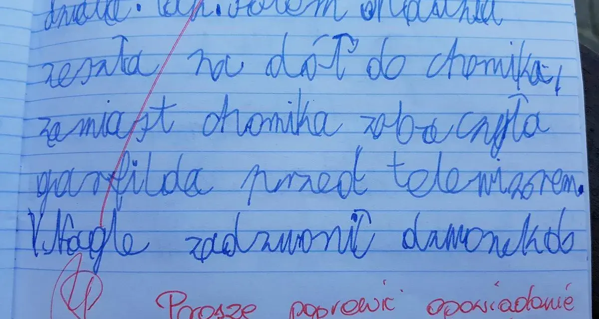 Działka: tak. Potem Madzia, zamiast chomika, ogląda Garfilda. To opowiadanie przykład, jak można spędzić czas.