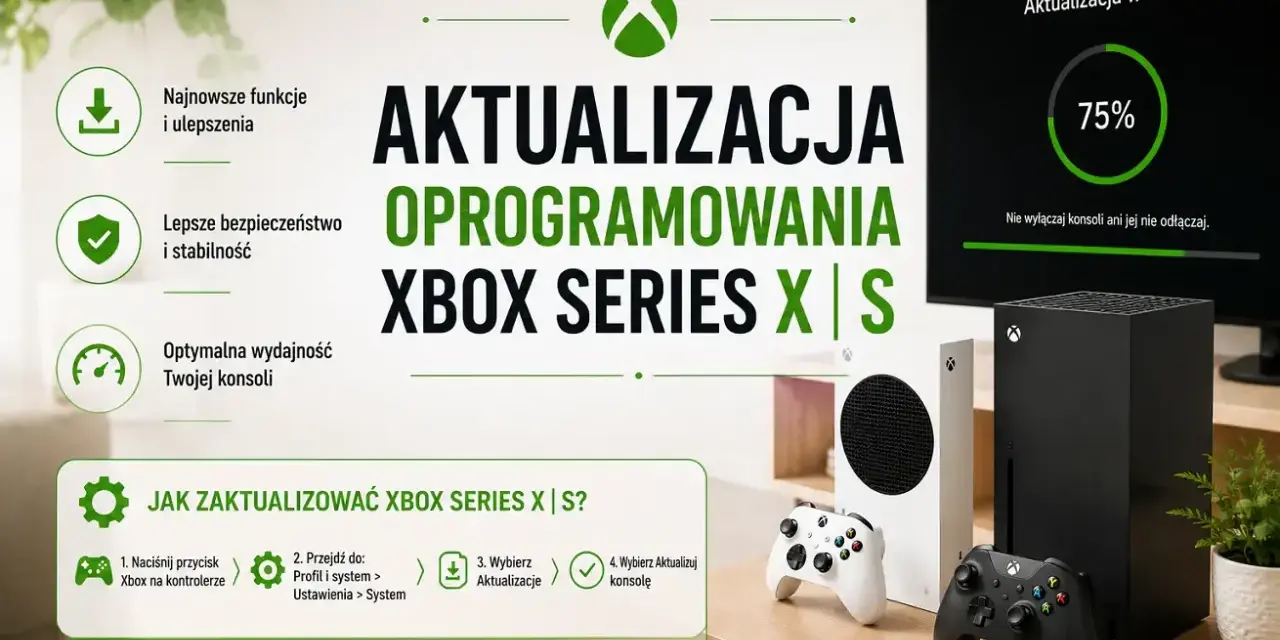 Aktualizacja oprogramowania Xbox Series X|S zapewnia najnowsze funkcje, bezpieczeństwo i optymalną wydajność.
