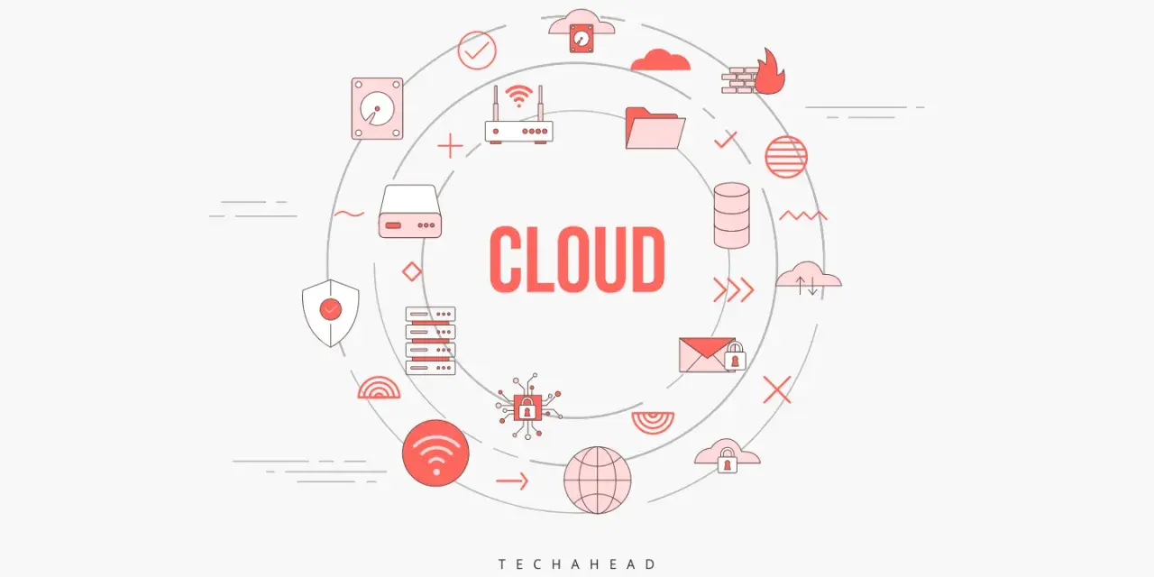 Diagram illustrating IoT cloud integration with icons for devices, security, data, and connectivity, all centered around the word "CLOUD.