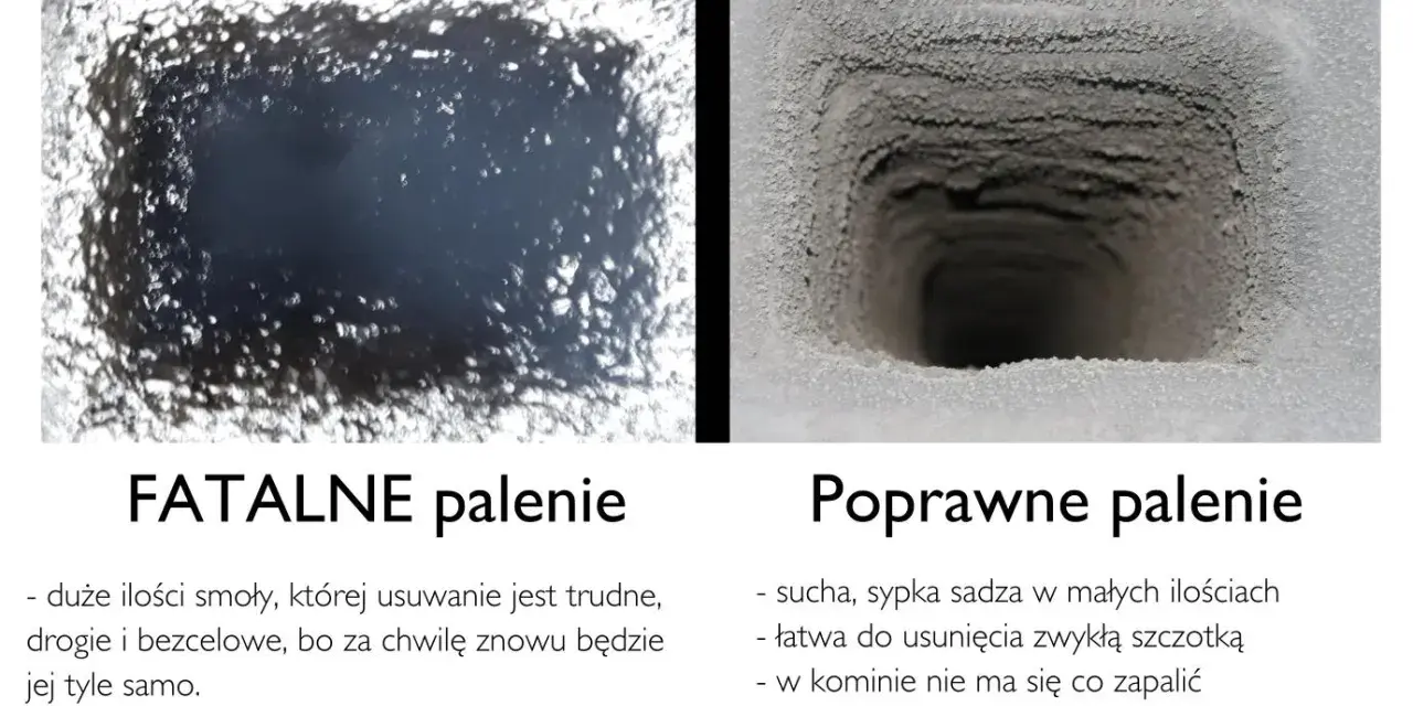 Fatalne palenie to smoła, poprawne to sucha sadza. Zastanawiasz się, ile kosztuje czyszczenie komina? Zobacz różnicę!