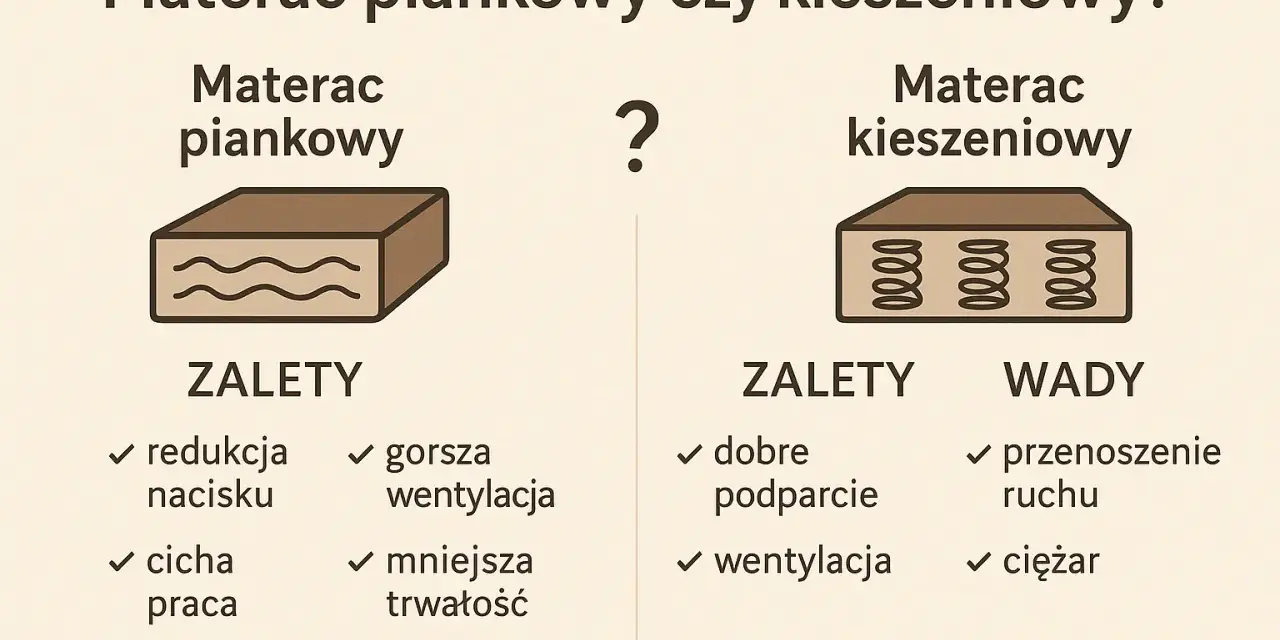 Piankowy vs kieszeniowy: Który materac wybrać? Porównaj i zdecyduj!
