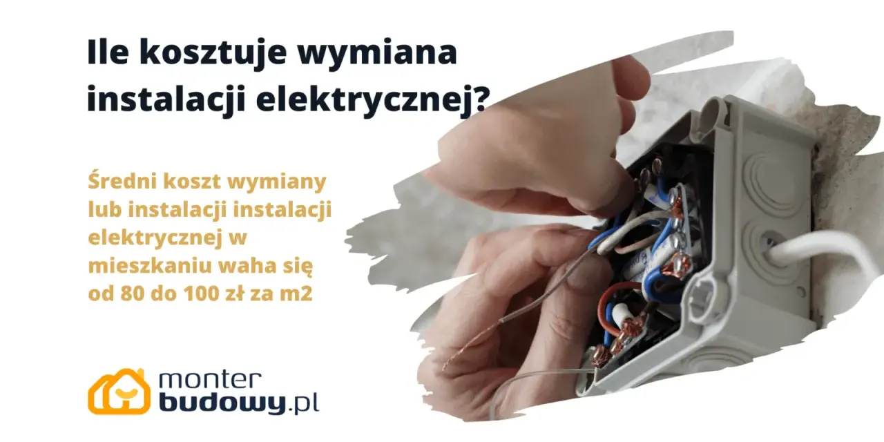 Ręce majsterkowicza pracują przy instalacji elektrycznej. Dowiedz się, ile kosztuje wymiana instalacji elektrycznej w mieszkaniu.