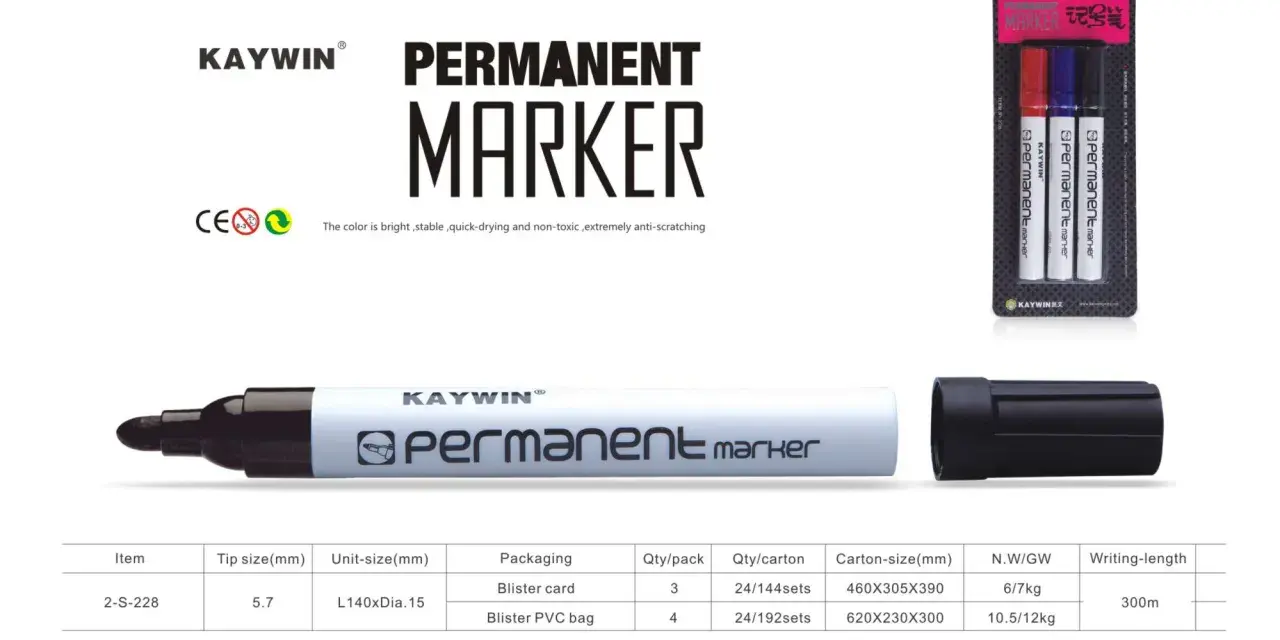 Pennarelli permanenti Kaywin, ideali per scrivere su legno. Scopri come togliere il pennarello dal legno con questi prodotti resistenti.
