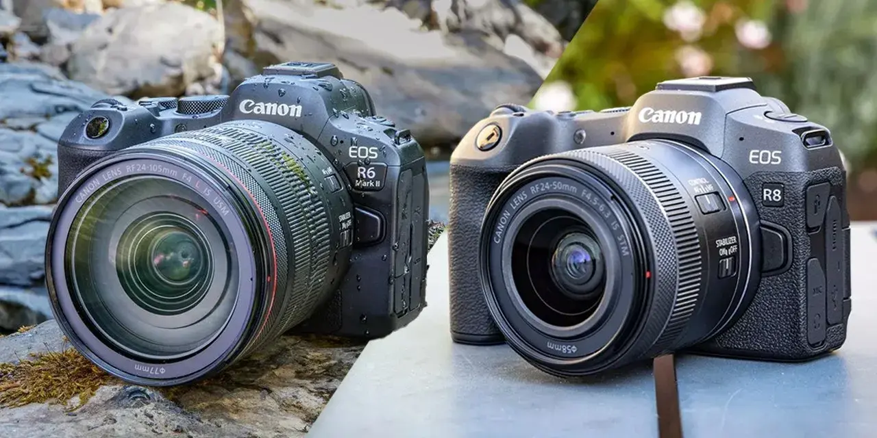 Comparaison des appareils photo Canon R8 et R6 Mark II, deux options pour les passionnés de photographie.