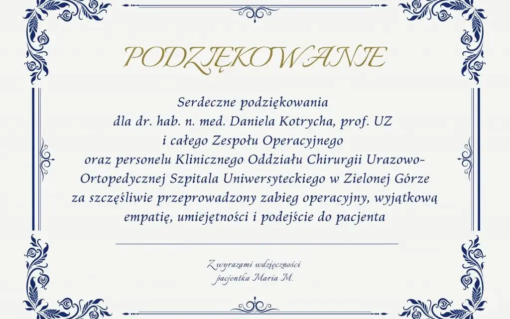 Przygotuj tekst podziękowania dla osoby, która została zaproszona i zaskocz ją