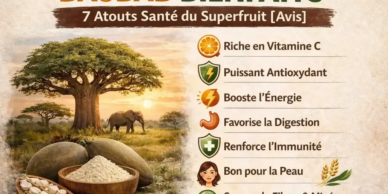 Poudre de baobab : découvrez ses nombreux bienfaits pour la santé, de la vitamine C à la digestion. Un superfruit aux atouts exceptionnels.