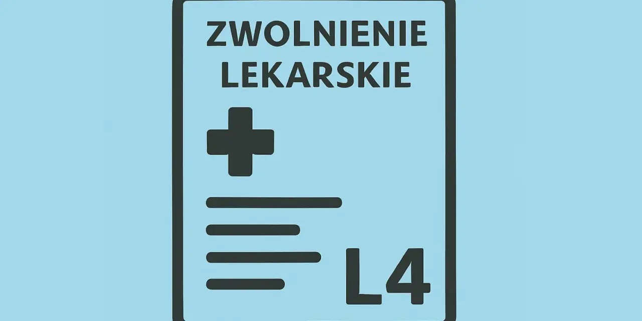 Ikona zwolnienia lekarskiego, symbol L4.