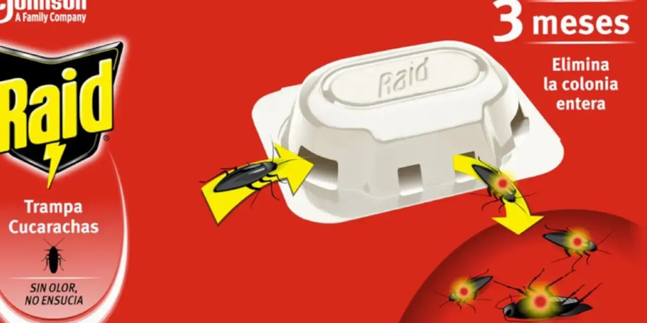 Raid Trampa Cucarachas: un remedio eficaz para eliminar cucarachas. La trampa atrae y mata a las cucarachas, eliminando la colonia entera hasta por 3 meses.
