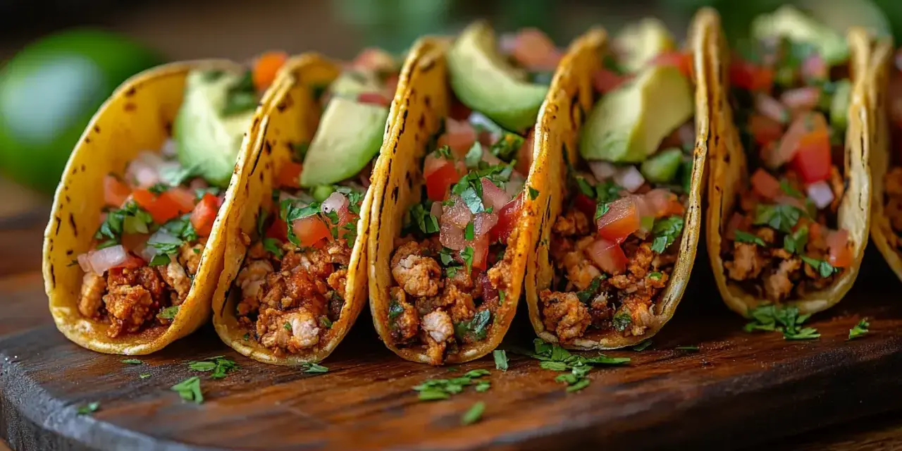 Pyszne tacos z mielonym mięsem, pomidorami, awokado i kolendrą. Idealny przepis na tacos dla każdego!