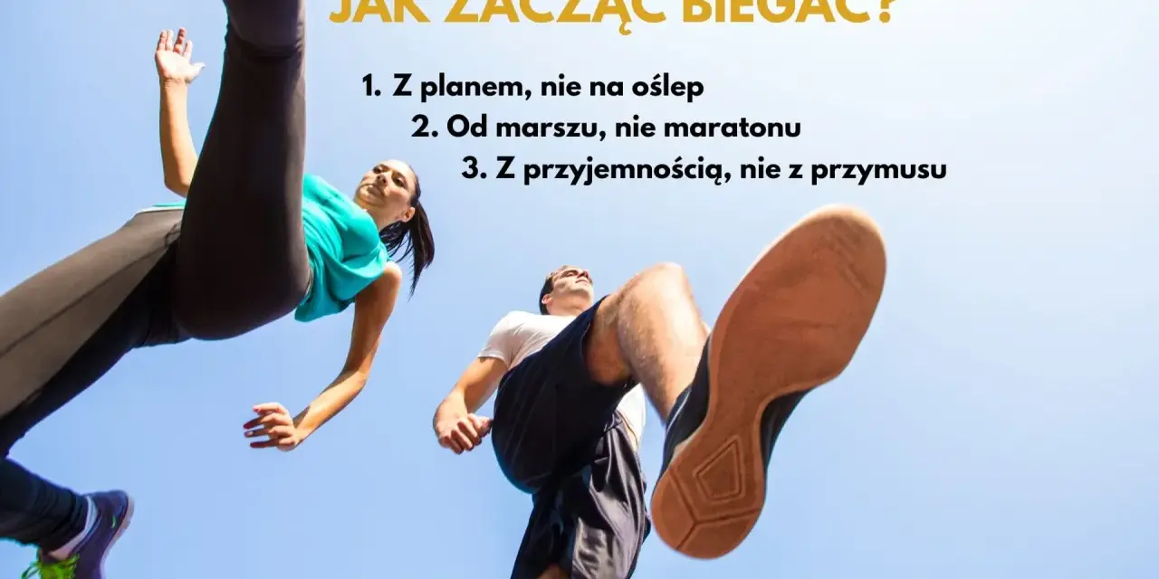 Jak zacząć biegać? Z planem, od marszu i z przyjemnością. Dwie osoby w ruchu, widok z dołu.