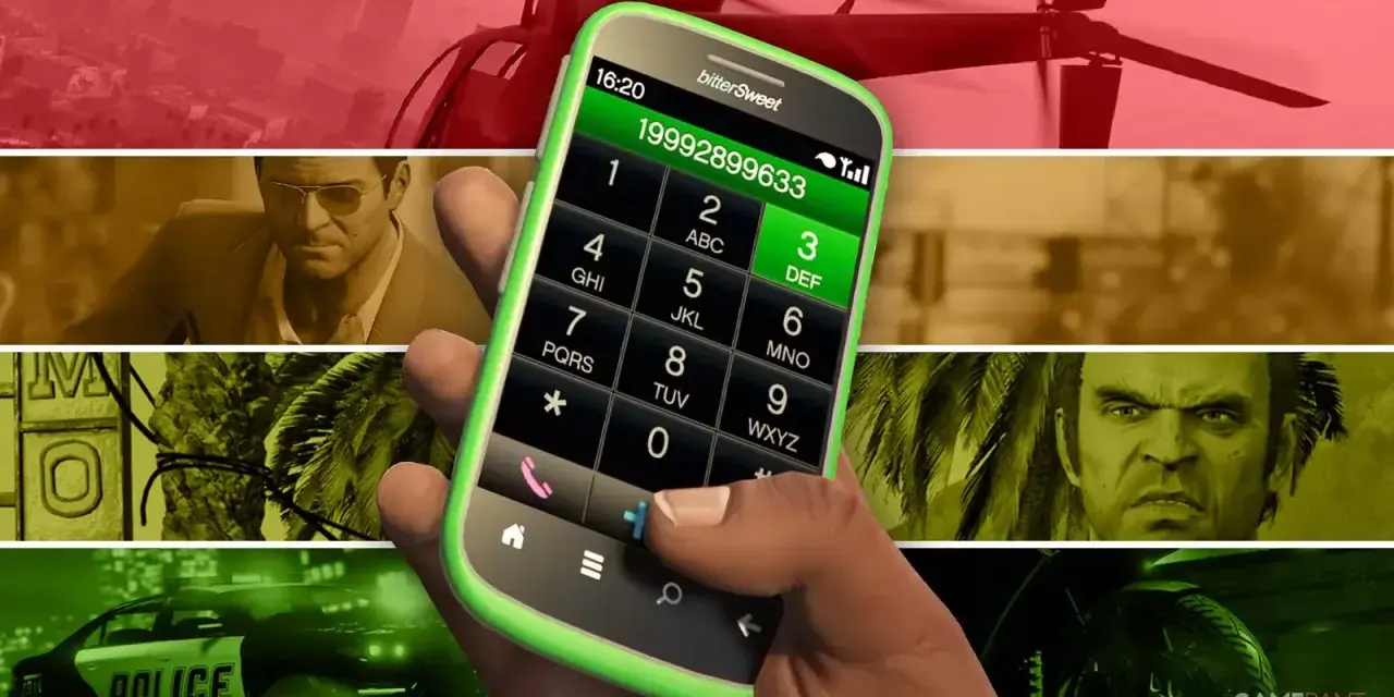 Wpisujesz numer 19992899633 na telefonie, by zdobyć kod na hydrę w GTA 5. W tle widać fragmenty gry.