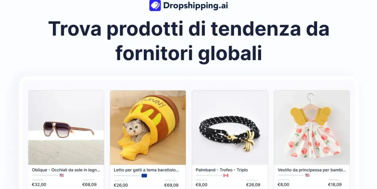 Scopri come fare dropshipping con prodotti di tendenza: occhiali, letti per gatti, accessori e vestiti per bambini.