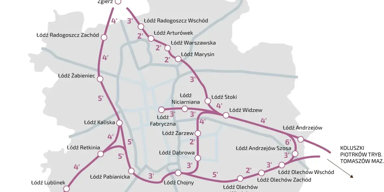 Mapa tramwajowa Łodzi. Zastanawiasz się, jakim tramwajem dojechać? Zobacz linie 2, 3, 4, 5 i 6 łączące różne dzielnice miasta.