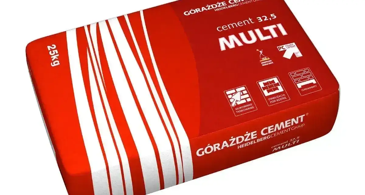 Worek cementu budowlanego Górażdże MULTI 25kg. Zastanawiasz się, ile kosztuje worek cementu? Ten produkt jest idealny do murowania, tynkowania, stabilizacji pod kostkę i fundamentów.