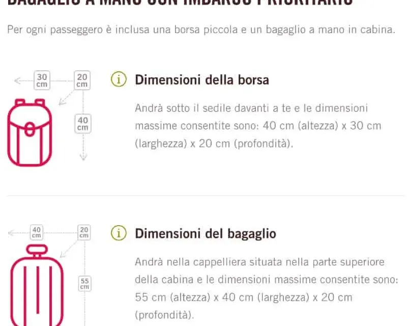 Dimensioni bagagli Volotea: Guida completa e costi aggiornati