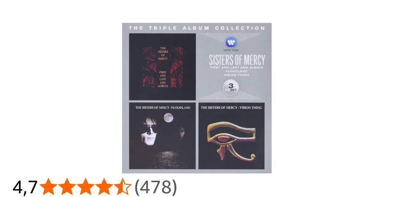 Kolekcja 3 CD "The Sisters of Mercy" zawiera albumy "First and Last and Always", "Floodland" i "Vision Thing".