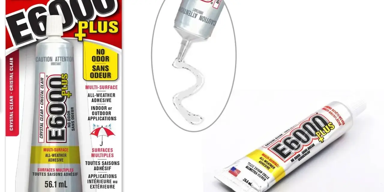 E6000 Plus glue is a versatile, all-weather adhesive for indoor or outdoor applications. This crystal clear, no-odor formula is perfect for crafts and repairs.
