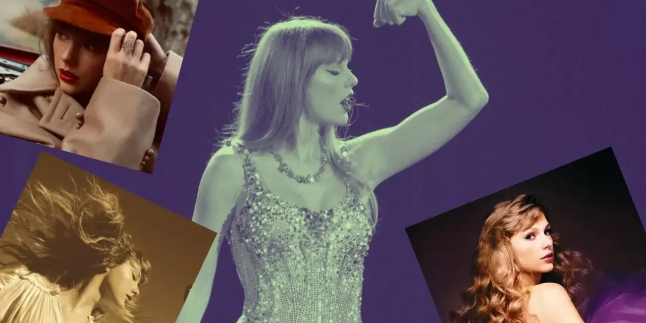 Taylor Swift w stylizacji z "Reputation" i innych albumów. Jej siła i styl są niezaprzeczalne.