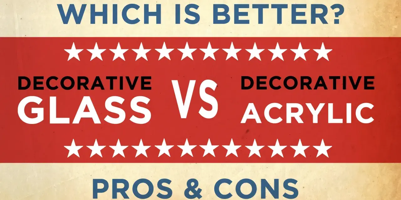 Decorative glass vs. acrylic pros & cons. Discover the acrylic advantages for your next project.