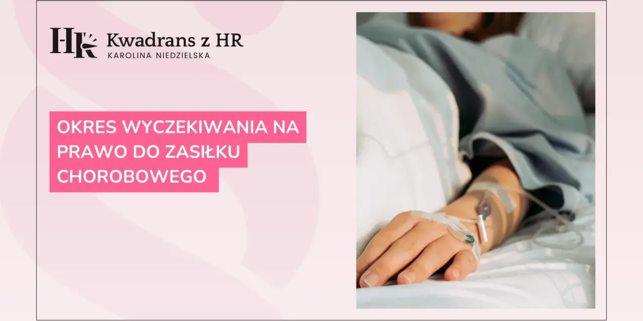 Ręka pacjenta w szpitalnym łóżku z wenflonem. Kiedy nie ma okresu wyczekiwania na prawo do zasiłku chorobowego.