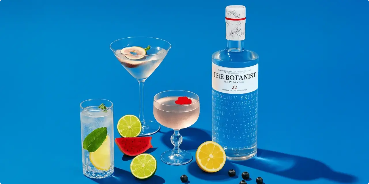 Orzeźwiający drink z ginem The Botanist, podany z cytryną, limonką i miętą. Idealny na letnie popołudnie.