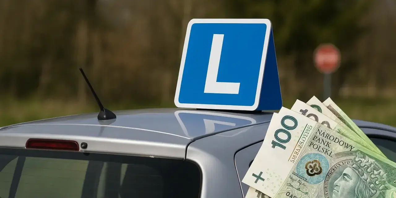 Znak "L" na dachu samochodu i polskie stuzłotówki. Czas na zdobycie prawa jazdy kat B!