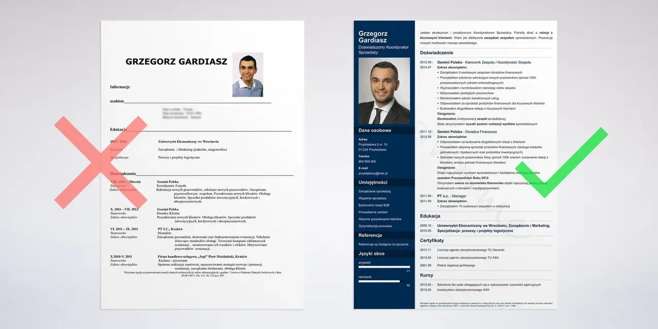 CV Grzegorza Gardiasza z informacjami o wykształceniu, doświadczeniu i umiejętnościach. Dodatkowe informacje w CV podkreślają jego sukcesy zawodowe.