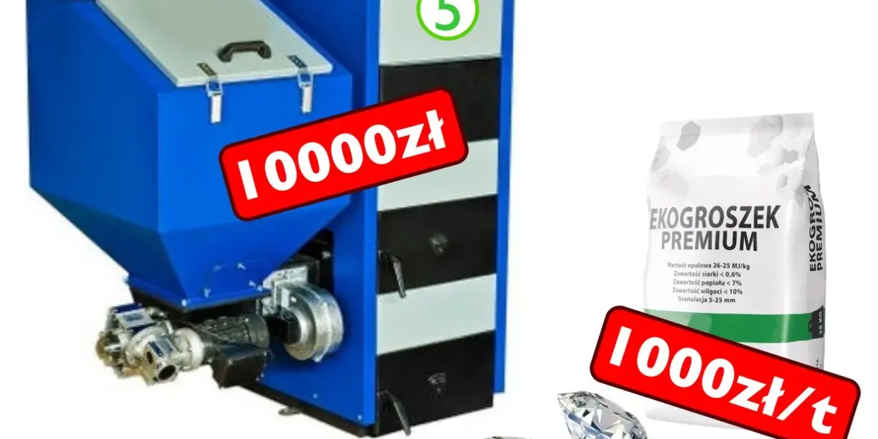 Nowy kocioł CO za 10000zł, ekogroszek 1000zł/t. Wymiana kotła CO to inwestycja.