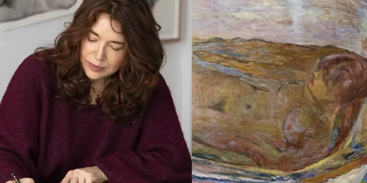 Une artiste peintre travaille sur une œuvre, une question se pose : combien gagne un artiste peintre ? Le tableau à droite est une peinture impressionniste.