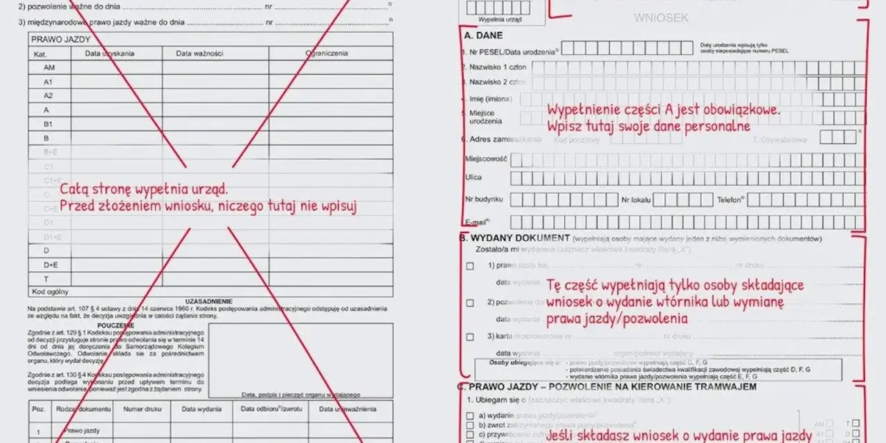 Wniosek o wydanie prawa jazdy. Wypełnij dane osobowe, aby złożyć wniosek o wydanie prawa jazdy.