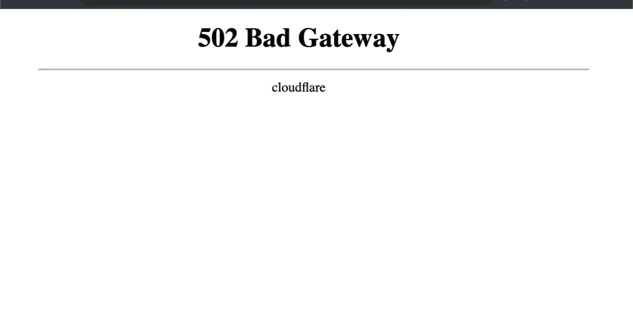 Errore 502 Bad Gateway: la traduzione indica un problema di comunicazione tra server.