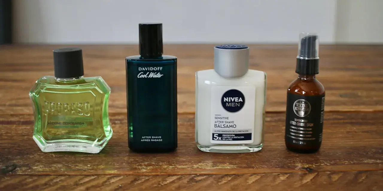 Cuatro lociones y bálsamos para después del afeitado, para que sirve el after shave: calmar la piel y prevenir irritaciones.