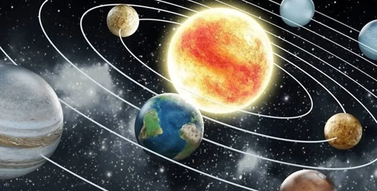 Le système solaire, avec la Terre en orbite autour du Soleil, illustre la découverte que la Terre tourne autour du Soleil.