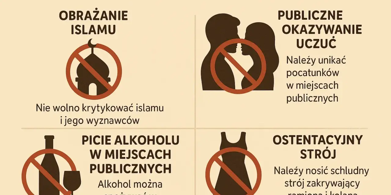 W Tunezji unikaj krytyki islamu, publicznego okazywania uczuć, picia alkoholu poza licencjonowanymi lokalami i ostentacyjnego stroju. To pomoże odpowiedzieć na pytanie, czy w Tunezji jest bezpiecznie.