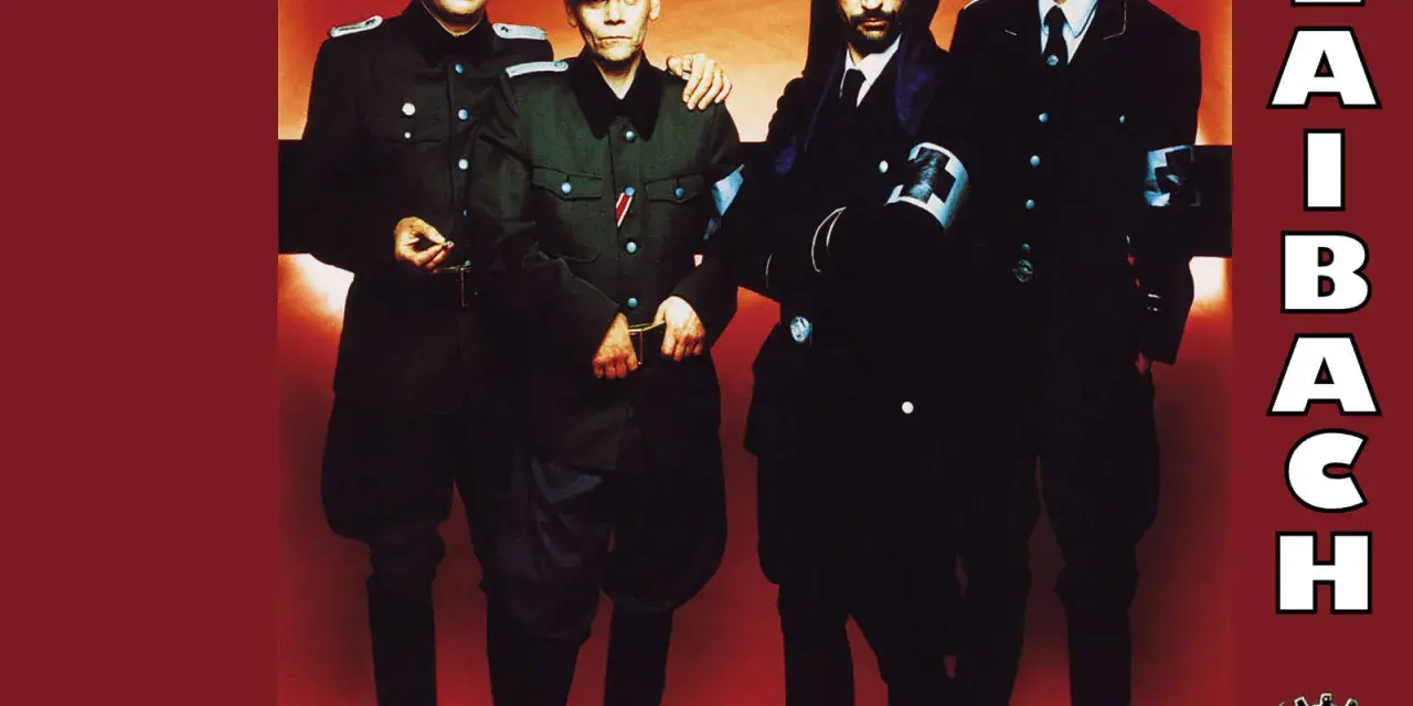 Laibach Warszawskie Dzieci w mundurach, prowokacyjna stylistyka zespołu.