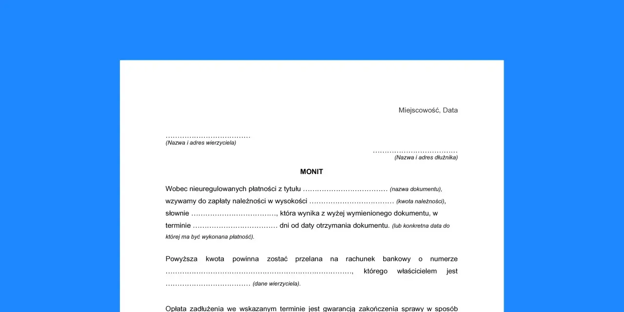 Wezwanie do zapłaty należności. Przypomnienie o płatności z tytułu nieuregulowanych zobowiązań.